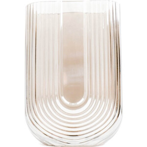 HV Ribbled U-vormige Vaas-Zwart-13x6.5x18cm