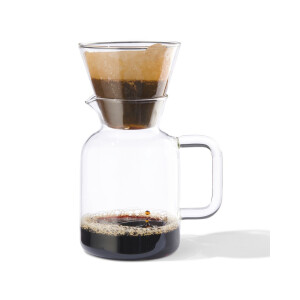 HEMA HEMA Koffiekan Met Filter Koffiebinkie Glas 600ml