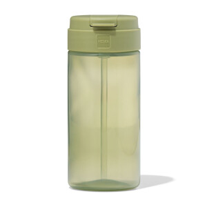 HEMA HEMA Schoolbeker Met Rietje 300ml Groen (groen)
