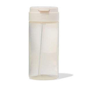 HEMA HEMA Schoolbeker Met Rietje 300ml Beige (beige)