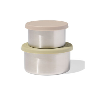 HEMA HEMA Snackboxen Rvs Groen - 2 Stuks (groen)