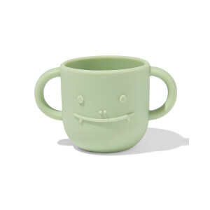 HEMA HEMA Kinderbeker 150ml Siliconen Monster Groen (mintgroen)