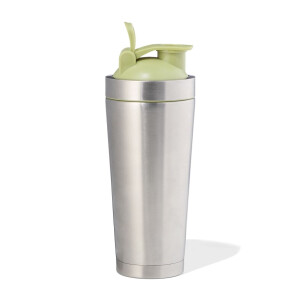 HEMA HEMA Shakebeker 750ml Rvs Metallic-groen (grijs metallic)