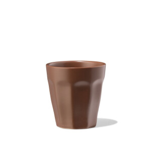 HEMA HEMA Espressomok 90ml Mirabeau Aardewerk Mat Donkerbruin (donkerbruin)