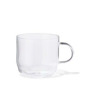 HEMA HEMA Mok 300ml Borosilicaatglas Hittebestendig Oor (transparant)