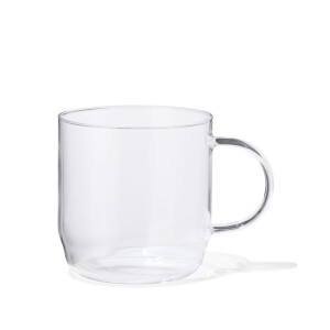 HEMA HEMA Cappuccinomok 440ml Glas Stapelbaar (transparant)