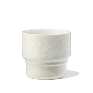 HEMA HEMA Cappuccinomok 350ml Aardewerk Spikkel Wit (groen)