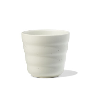 HEMA HEMA Mok 200ml Aardewerk Ribbels Spikkels Grijs (grijs)
