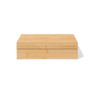 HEMA HEMA Theedoos 31.5x18.5x9cm Bamboe 8 Vakken Bruin (hout)