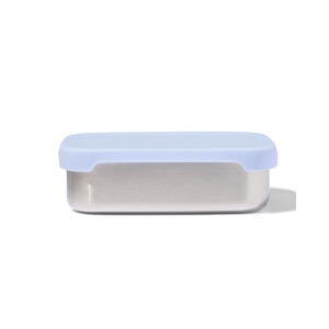 HEMA HEMA Lunchbox 14.3x18.9x5.8cm Rvs Blauw (blauw)