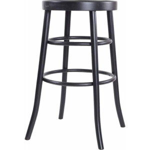 Fameg Lauren houten barkruk zwart - 75 cm - buighout - beukenhout - bar