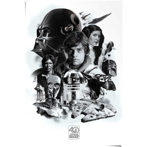 Poster Star Wars 40th Anniversary - 91,5 x 61 - Papier - REINDERS
