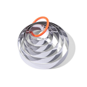 HEMA HEMA Bak- Garneerring Set 5 Stuks (grijs metallic)