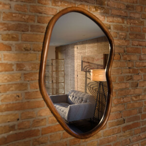 Dutchbone Spiegel 'Ashley' Mangohout, 100 x 73cm