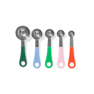 HEMA HEMA Maatlepels Rvs Kleurrijk - 5 Stuks
