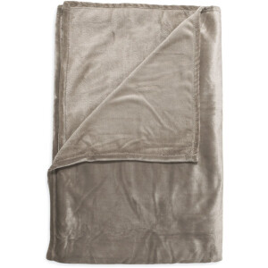 Zohome Plaid Cara - Warme deken voor op de bank - Zacht - 140x200 - Taupe