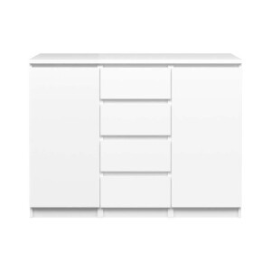 Leen Bakker - Dressoir Naia - Hoogglans - 90,7x120,6x50 Cm - MDF - Wit - 120.6x90.7x50 Cm