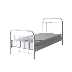 Leen Bakker - Vipack Bed New York - 90x200 Cm - Metaal - Wit