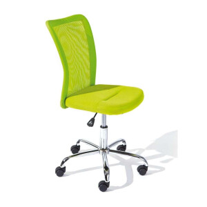 Leen Bakker - Bureaustoel Bonnie - Synthetisch/Chroom - Groen - 43x88x56 Cm