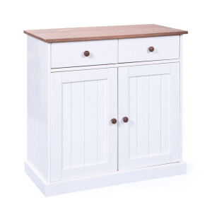 Leen Bakker - Dressoir Westerland - 86x90x45 Cm - Hout - Wit