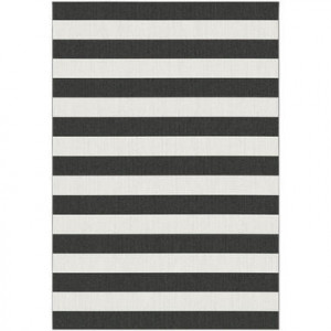 Binnen/buitenvloerkleed Madia - zwart-wit - 120x170 cm