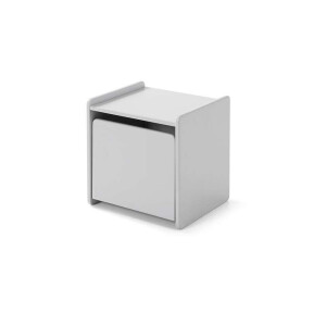 Leen Bakker - Vipack Nachtkastje Kiddy - 1 Deur - MDF - Grijs - 36x40x41 Cm