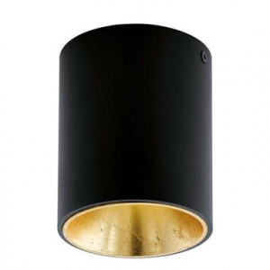 EGLO plafondspot Polasso - zwart/goud - Ø10 cm - Leen Bakker