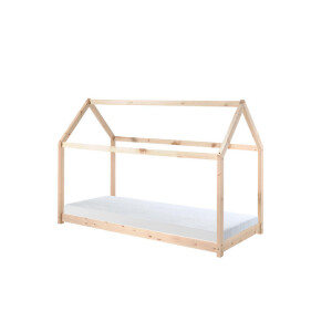 Leen Bakker - Vipack Bed Cabane - Naturel - 90x200 Cm - Grenenhout - Bruin