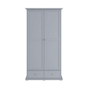 Leen Bakker - Kledingkast Margaux - 202x104x53 Cm - Spaanplaat - Grijs