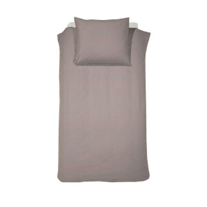 Leen Bakker - Cinderella Dekbedovertrek Uni - 140x200/220 Cm - Flanel - Taupe