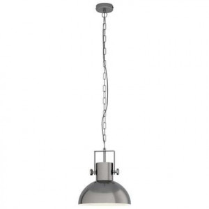 EGLO hanglamp Lubenham 1 - nikkel/crème - Leen Bakker