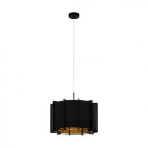 EGLO hanglamp Pineta 43cm - zwart/goud - Leen Bakker