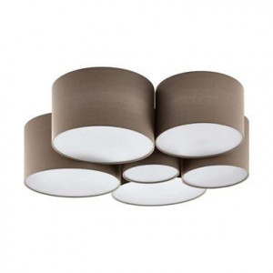 EGLO plafondlamp 6-lichts Pastore - taupe - Leen Bakker