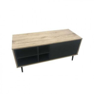 TV-meubel Cusino - antraciet/naturel - 45x97,5x39 cm - Leen Bakker