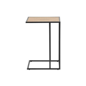 Leen Bakker - Bijzettafel Jaxx - Eiken/ - 63x43x35 Cm - MDF - Zwart