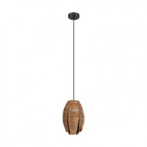 EGLO hanglamp Mongu - zwart/bruin - Leen Bakker
