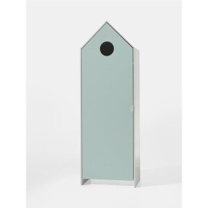 25% korting - Leen Bakker - Vipack Kledingkast Casimi 1 Deurs - Mint - 171,5x57,6x37 Cm - MDF - Blauw#Groen