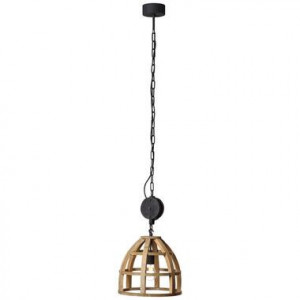 Brilliant hanglamp Matrix - hout - 34 cm - Leen Bakker