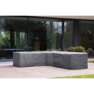 Leen Bakker - Outdoor Covers Premium Loungesethoes Trapezium - Polypropyleen - Grijs - 100x275x70 Cm
