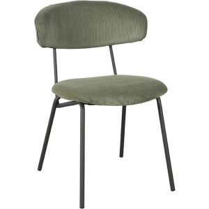 LABEL51 Zack Eetkamerstoel - Groen - Stof - Zwart Metalen Frame - <a title="stoel vergelijken" href="https://furn.nl/stoelen">stoel</a> - Normale eetkamerstoel