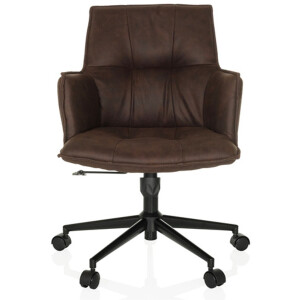 Bureaustoel / draaistoel SOLAO LIFE stof donkerbruin hjh LIVING