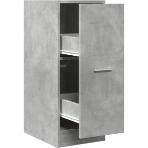 vidaXL - Apothekerskast - 30x41x77,5 - cm - bewerkt - hout - betongrijs
