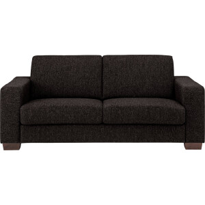 Goossens Bank N-joy Divana donkerbruin, stof, 3-zits, stijlvol landelijk