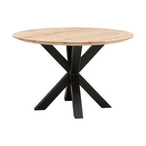 Goossens Eettafel Stef, Rond 130 x 130 cm