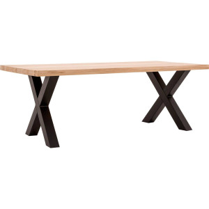 Goossens Eettafel Blade, Strak blad 220 x 100 cm 6 cm dik