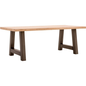 Goossens Eettafel Blade, Strak blad 220 x 100 cm 6 cm dik