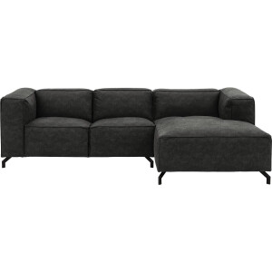 Goossens Bank Calvin grijs, micro leer, 2-zits, modern design