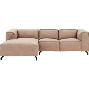 Goossens Bank Calvin beige, micro leer, 2-zits, modern design