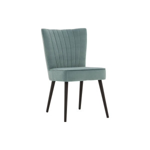 Goossens Eetkamerstoel Rob groen velvet stof leuning, urban industrieel