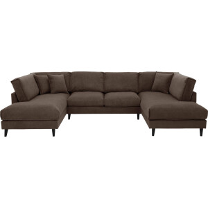 Goossens Bank Jonas grijs, stof, urban industrieel met ligelement links met ligelement rechts